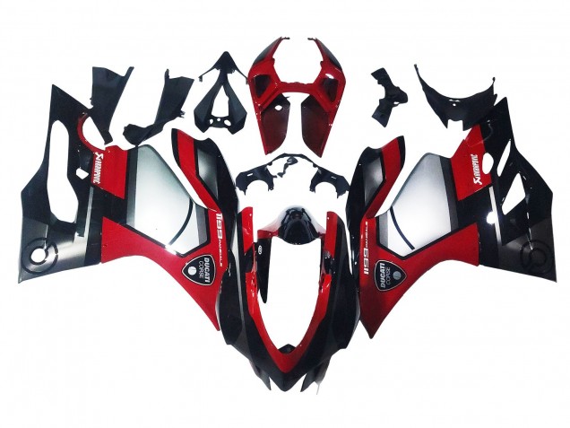 2011-2014 Ducati 1199 Motorcycle Fairings - Red Silver Black UK