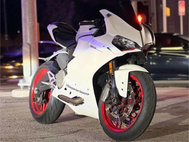 Best 2015-2020 Ducati 959/1299 Motorcycle Fairings - White Purple UK