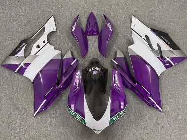 Best 2015-2020 Ducati 959/1299 Motorcycle Fairings - Purple White Glossy Black Flex-Box UK