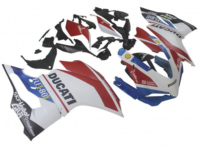 2015-2020 Ducati 1299 Motorcycle Fairings - White Red Blue Matte Black Unibat Flex-Box UK