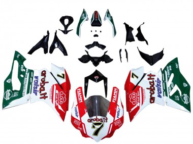 Best 2015-2020 Ducati 959/1299 Motorcycle Fairings - White Red Green Valsir Fiamm 7 UK