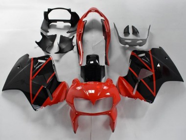 Best 1998-2001 Honda VFR 800 Motorcycle Fairings - Red Glossy Black Stripe UK