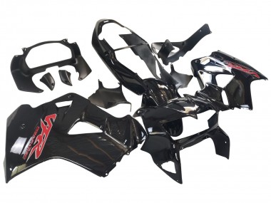 Best 1998-2001 Honda VFR 800 Motorcycle Fairings - Glossy Black Red Decal UK