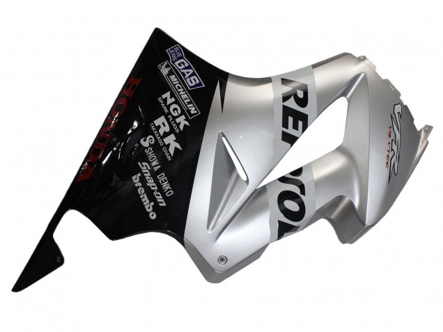 2002-2013 Honda VFR 800 Motorcycle Fairings - Silver Glossy Black Repsol UK