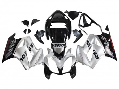Best 2002-2013 Honda VFR 800 Motorcycle Fairings - Silver Glossy Black Repsol UK