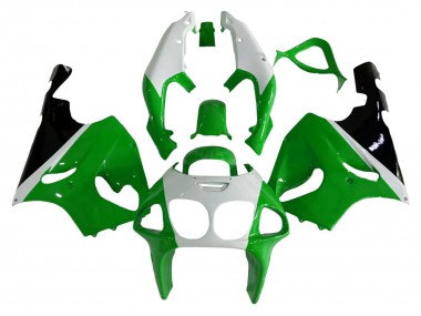 Best 1996-2003 Kawasaki ZX7R Motorcycle Fairings - White Green Black UK