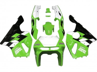 Best 1996-2003 Kawasaki ZX7R Motorcycle Fairings - White Green Glossy Black UK