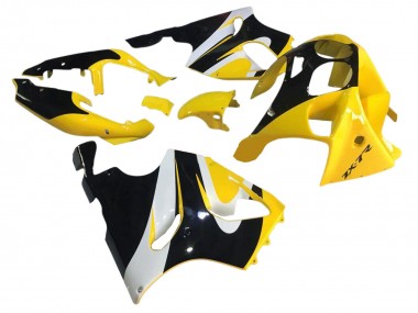 Best 1996-2003 Kawasaki ZX7R Motorcycle Fairings - Yellow White Glossy Black UK
