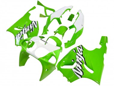 Best 1996-2003 Kawasaki ZX7R Motorcycle Fairings - White Green UK