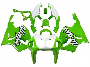 Best 1996-2003 Kawasaki ZX7R Motorcycle Fairings - White Green UK