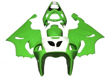 Best 1996-2003 Kawasaki ZX7R Motorcycle Fairings - Green White UK