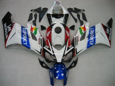 Best 2004-2005 Honda CBR1000RR Motorcycle Fairings - White Blue Red Glossy Black Star EuroBet Lee UK