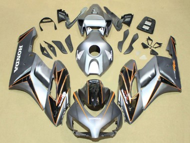 Best 2004-2005 Honda CBR1000RR Motorcycle Fairings - Silver Orange Glossy Black Stripe UK
