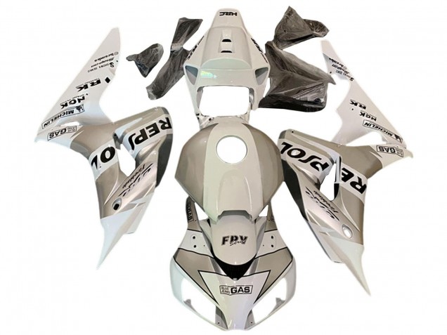 2006-2007 Honda CBR1000RR Motorcycle Fairings - White Grey Repsol UK