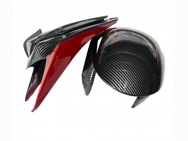 2008-2011 Honda CBR1000RR Motorcycle Fairings - Black Carbon Fiber Red UK