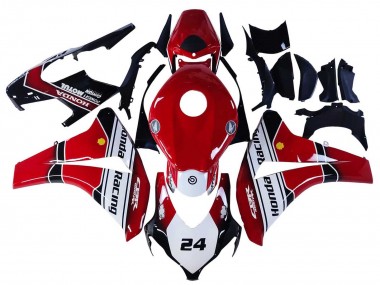Best 2008-2011 Honda CBR1000RR Motorcycle Fairings - White Red Glossy Black Racing 24 UK