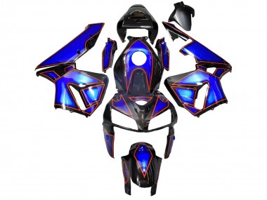 Best 2005-2006 Honda CBR600RR Motorcycle Fairings - Blue Black with Red Line UK