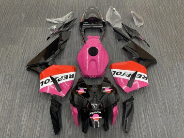 Best 2005-2006 Honda CBR600RR Motorcycle Fairings - Pink Red Black Repsol UK