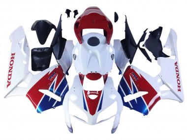 Best 2005-2006 Honda CBR600RR Motorcycle Fairing - White Red Blue HRC UK