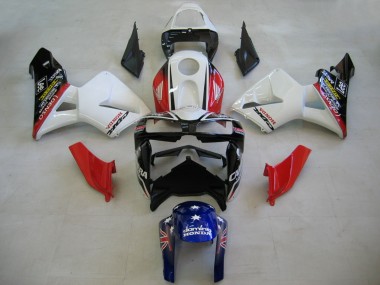 Best 2005-2006 Honda CBR600RR Motorcycle Fairings - Red White Blue DENSO UK