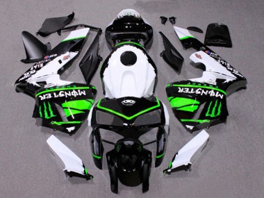 Best 2005-2006 Honda CBR600RR Motorcycle Fairings - White Black Green Monster UK