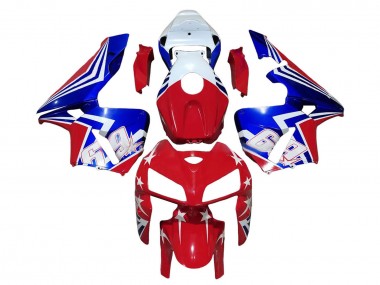 Best 2005-2006 Honda CBR600RR Motorcycle Fairings - Red White Blue 69 UK