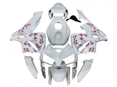 Best 2005-2006 Honda CBR600RR Motorcycle Fairings - White with Cherry Blossom UK