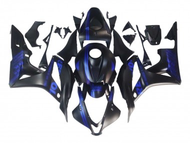 Best 2007-2008 Honda CBR600RR Motorcycle Fairings - Matte Black Blue Repsol UK
