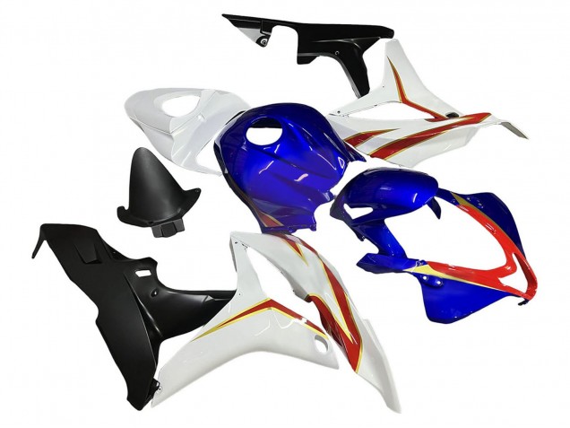 2007-2008 Honda CBR600RR Motorcycle Fairings - White Blue Red Glossy Black UK
