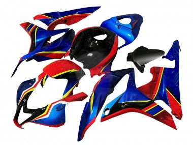 Best 2007-2008 Honda CBR600RR Motorcycle Fairings - Blue Red Yellow Glossy Black UK