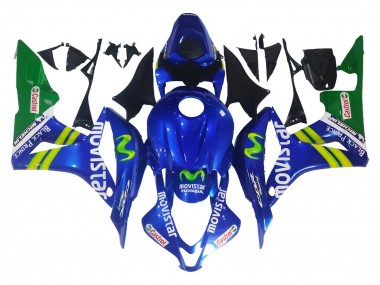 Best 2007-2008 Honda CBR600RR Motorcycle Fairings - Blue Green MoviStar Castrol UK