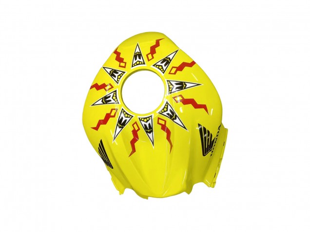 2007-2008 Honda CBR600RR Motorcycle Fairings - Yellow Orange Glossy Black Rossi Repsol UK