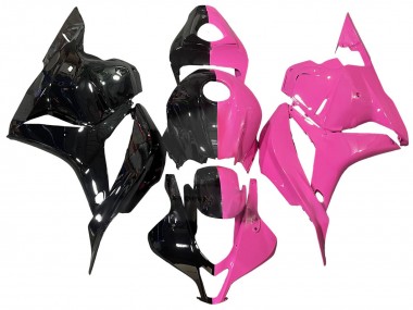 Best 2009-2012 Honda CBR600RR Motorcycle Fairings - Pink Glossy Black Split UK