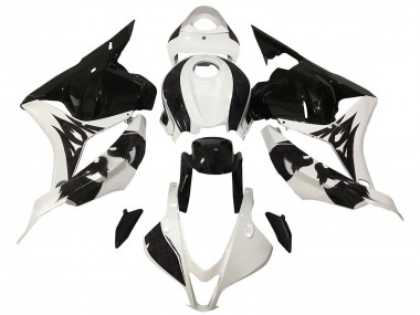 Best 2009-2012 Honda CBR600RR Motorcycle Fairing - White Glossy Black UK