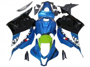 Best 2009-2012 Honda CBR600RR Motorcycle Fairings - Blue Green Glossy Black Shark UK