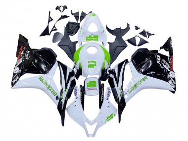 Best 2009-2012 Honda CBR600RR Motorcycle Fairings - White Green Glossy Black Hannspree UK