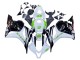 2009-2012 Honda CBR600RR Motorcycle Fairings - White Green Glossy Black Hannspree UK