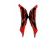 2009-2012 Honda CBR600RR Motorcycle Fairings - Red Glossy Black Matte Black Stripe UK