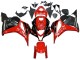 2009-2012 Honda CBR600RR Motorcycle Fairings - Red Glossy Black Matte Black Stripe UK