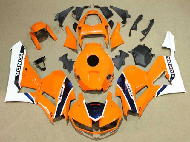 2013-2023 Honda CBR600RR Motorcycle Fairings - White Orange Dark Blue UK