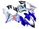 2004-2005 Kawasaki ZX10R Motorcycle Fairings - Glossy Blue White Fiat Motul UK