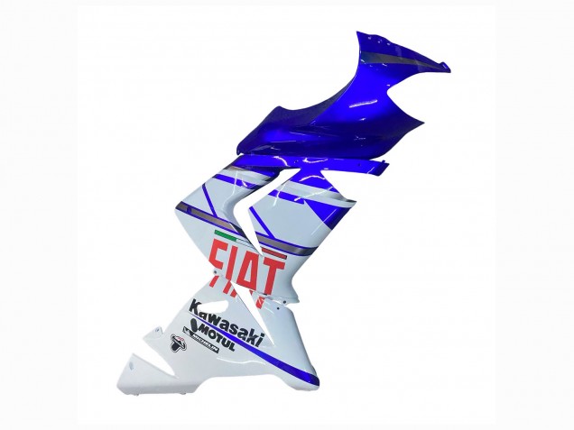 2004-2005 Kawasaki ZX10R Motorcycle Fairings - Glossy Blue White Fiat Motul UK