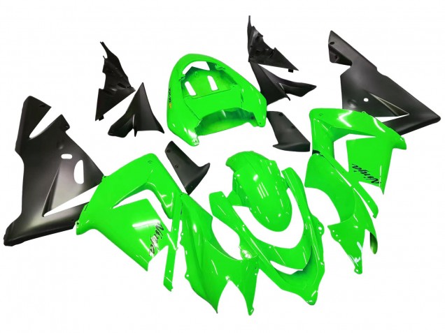 2004-2005 Kawasaki ZX10R Motorcycle Fairings - Green Black Ninja UK