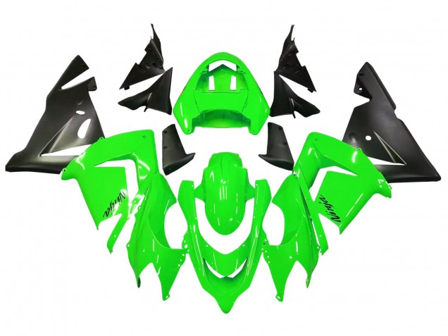 2004-2005 Kawasaki ZX10R Motorcycle Fairings - Green Black Ninja UK