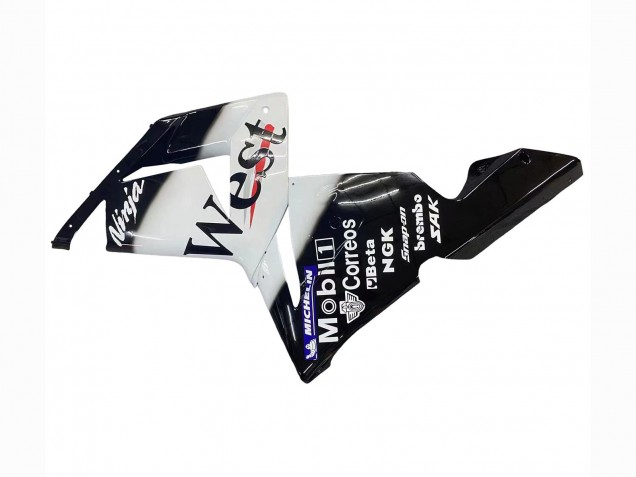 2004-2005 Kawasaki ZX10R Motorcycle Fairings - White Black West Ninja UK