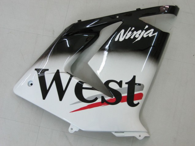 2004-2005 Kawasaki ZX10R Motorcycle Fairings - White Black West Ninja UK