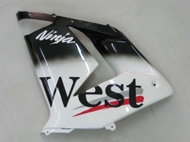 2004-2005 Kawasaki ZX10R Motorcycle Fairings - White Black West Ninja UK