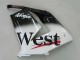 2004-2005 Kawasaki ZX10R Motorcycle Fairings - White Black West Ninja UK