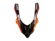 2004-2005 Kawasaki ZX10R Motorcycle Fairings - Burnt Orange Black Monster Elf UK
