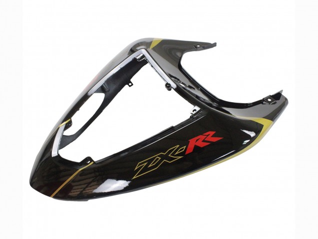 2006-2007 Kawasaki ZX10R Motorcycle Fairings - Black Red Gold BACARDI UK